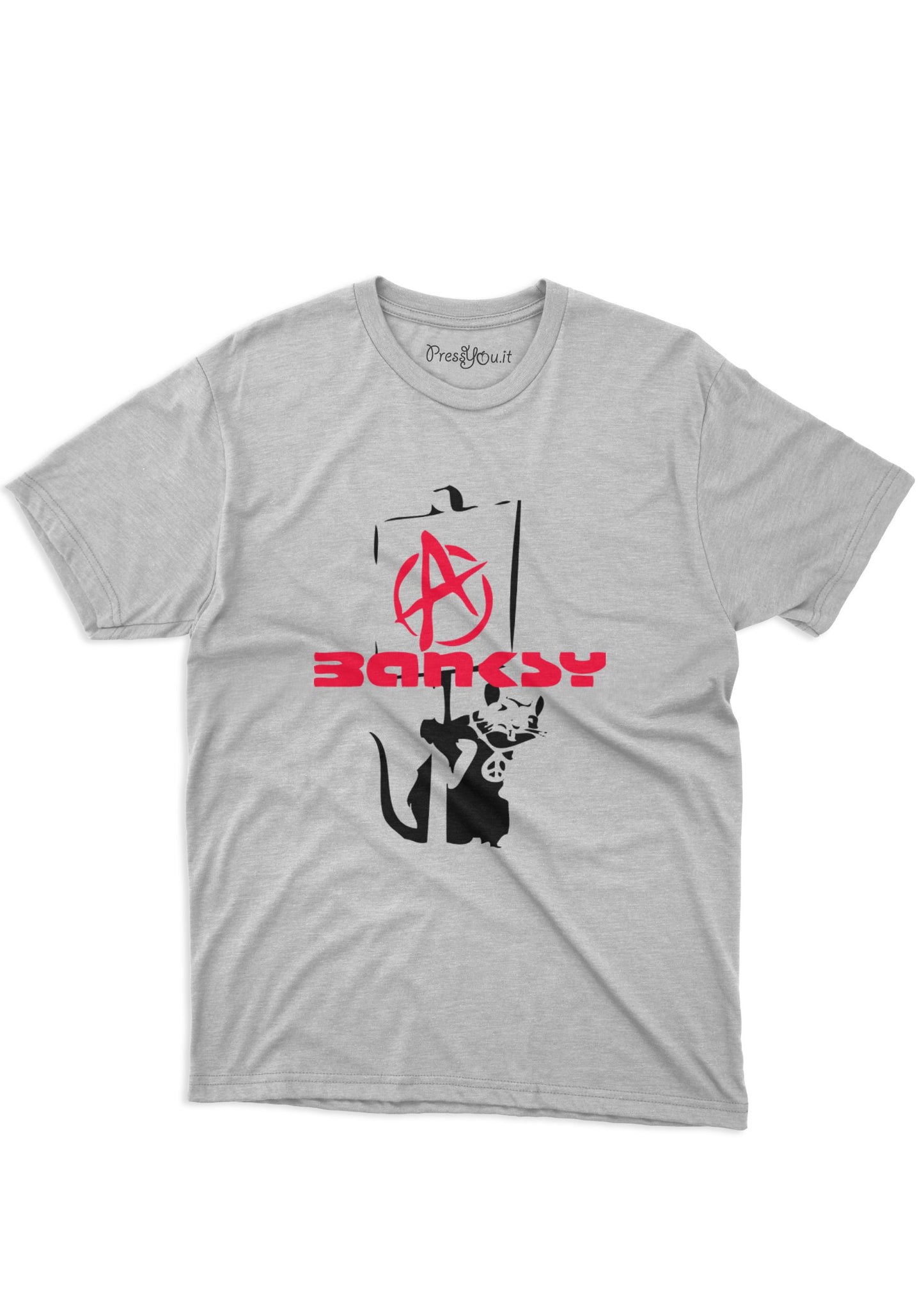 maglietta t-shirt- banksy topo anarchico