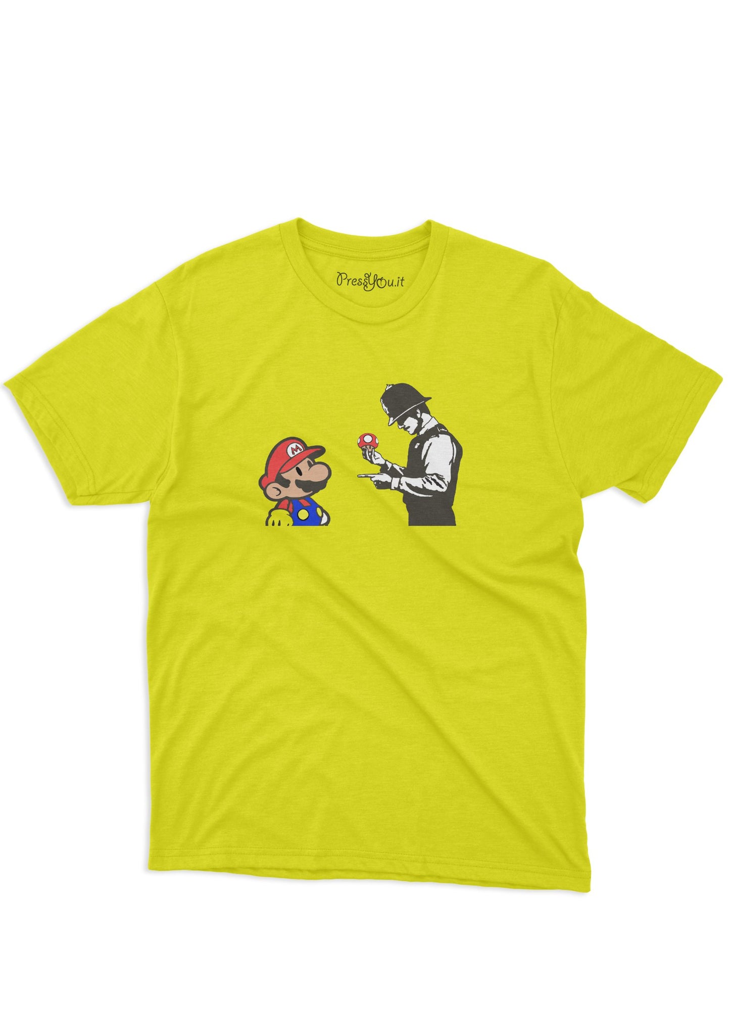 maglietta t-shirt- banksy mario polizia