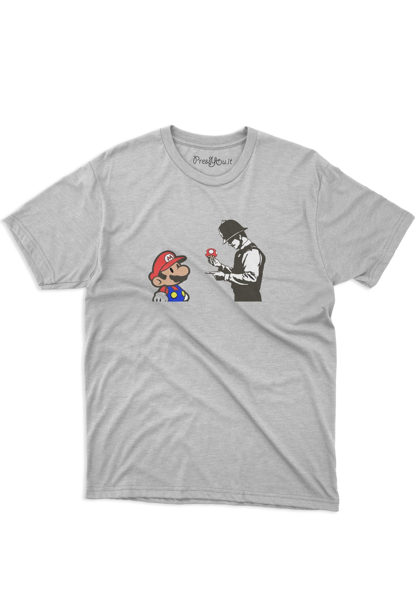 maglietta t-shirt- banksy mario polizia
