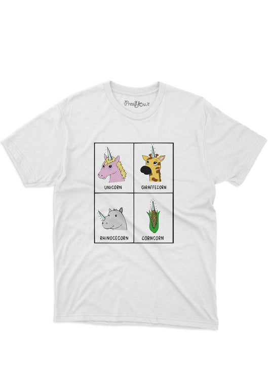 maglietta t-shirt- evoluzione unicorno