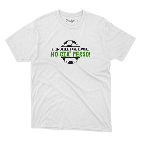 t-shirt - fantasy football and there's no point in auctioning I've already lost superstition fun gift idea