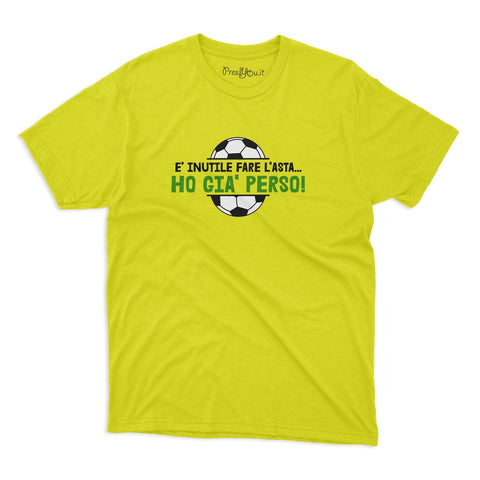 t-shirt - fantasy football and there's no point in auctioning I've already lost superstition fun gift idea