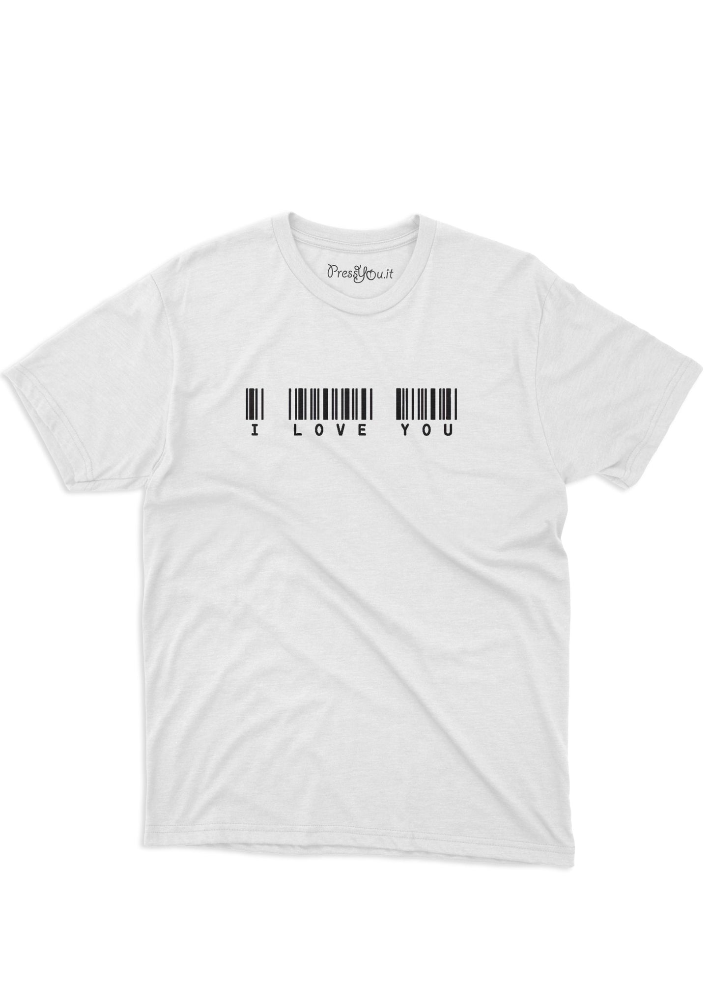 maglietta t-shirt- barcode i love you  amore san valentino