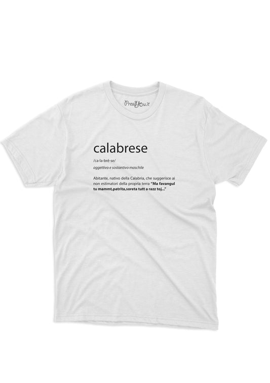 maglietta t-shirt- dizionario calabrese abitante nativo della calabria