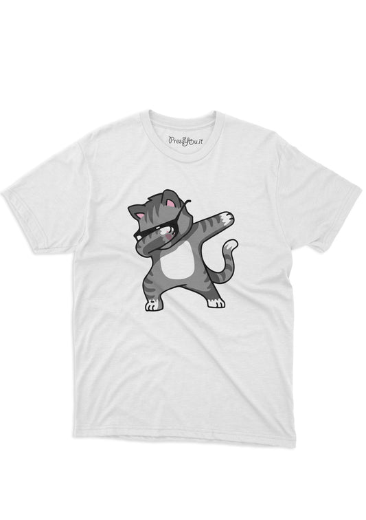 maglietta t-shirt-gatto dab