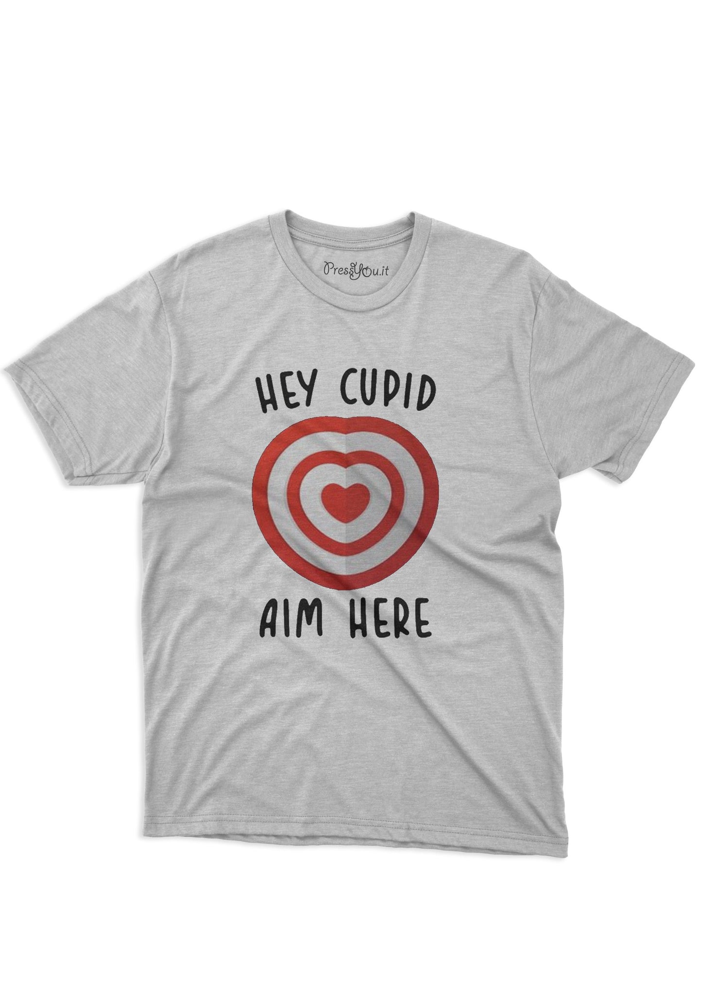 maglietta t-shirt- hey cupid aim here amore san valentino