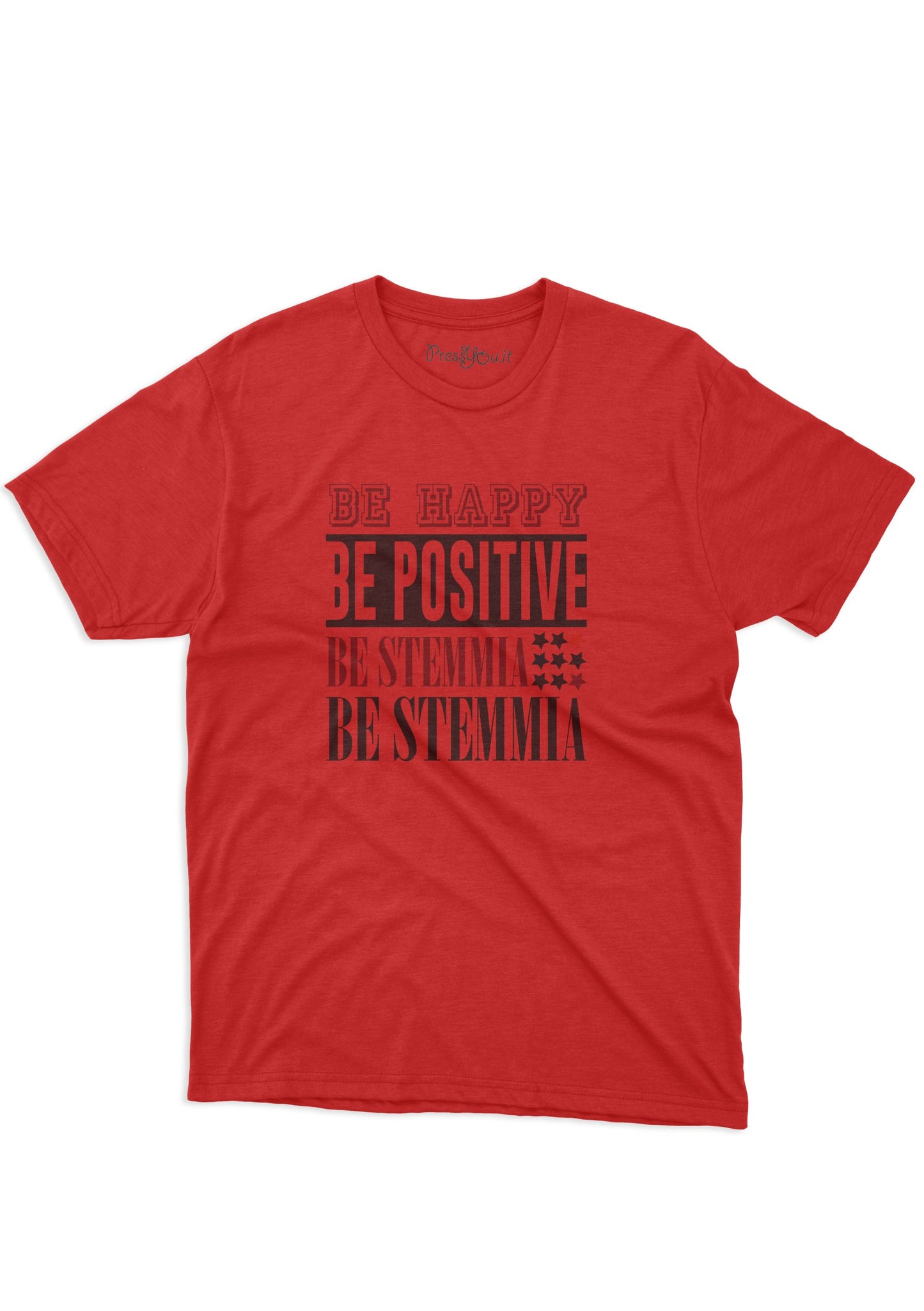 maglietta t-shirt- be happy be positive be stemmia