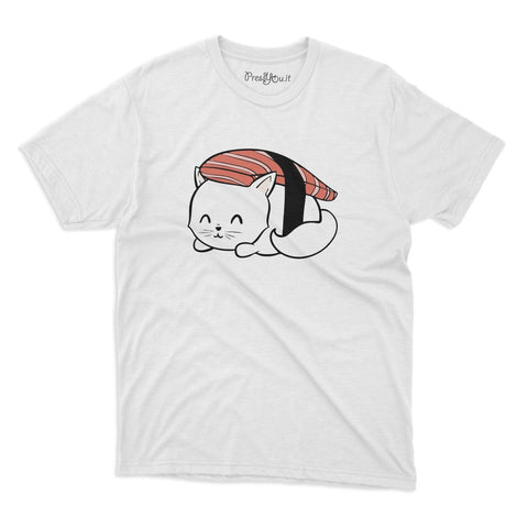 maglietta t-shirt- gatto sushi