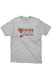 maglietta t-shirt- wine is my valentine amore san valentino