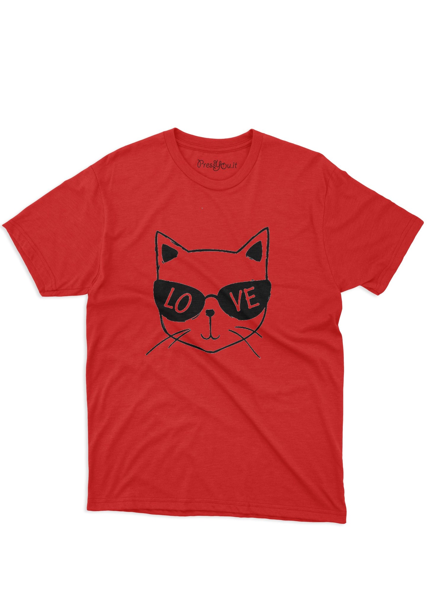 maglietta t-shirt- gatto cool love