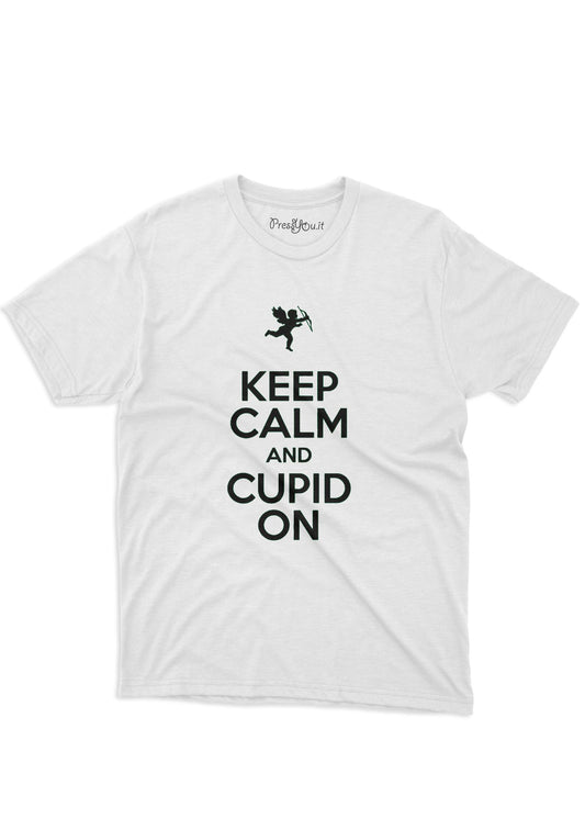 maglietta t-shirt-keep calm and cupid on amore san valentino