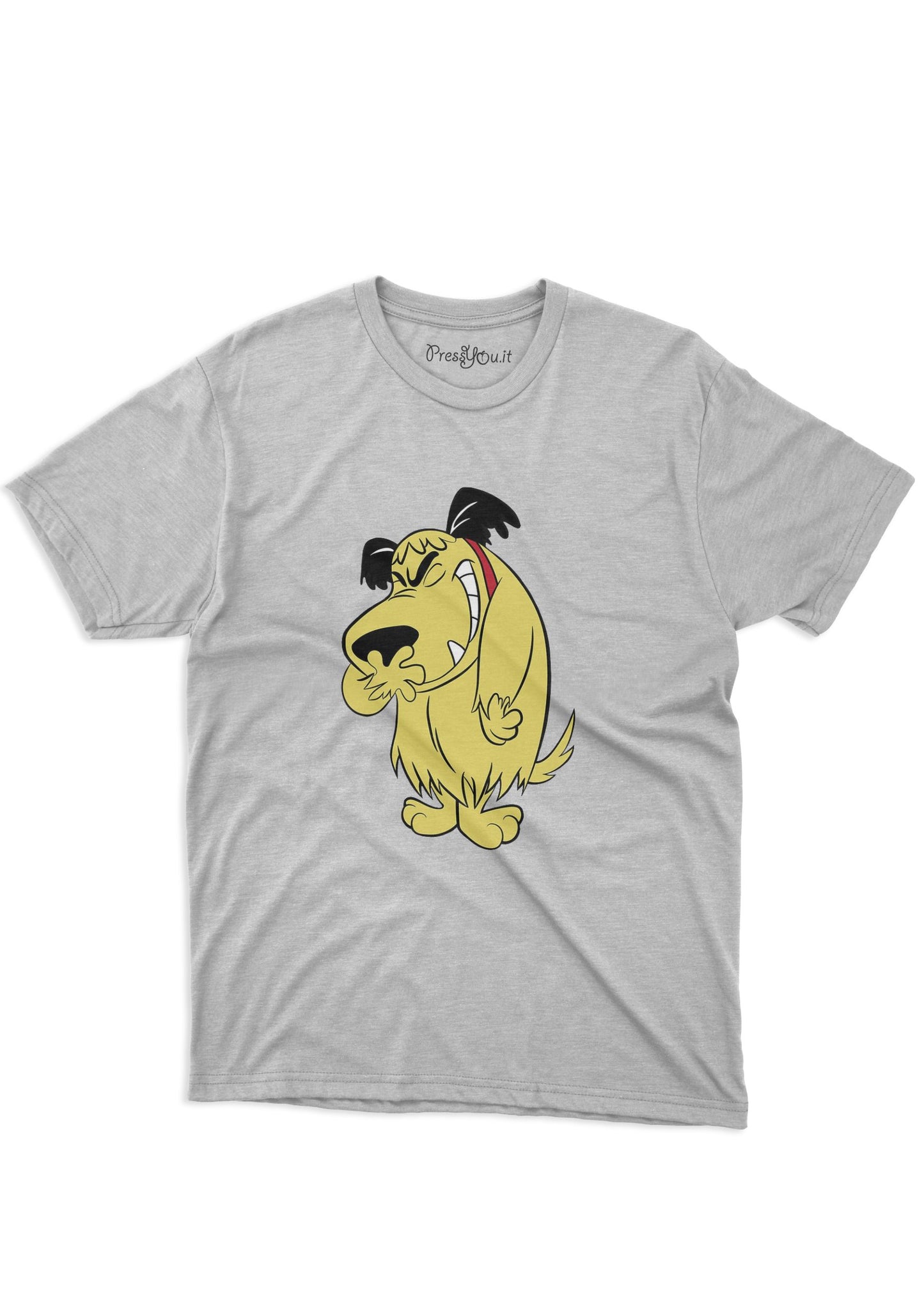 maglietta t-shirt- corsa pazza cane che ride