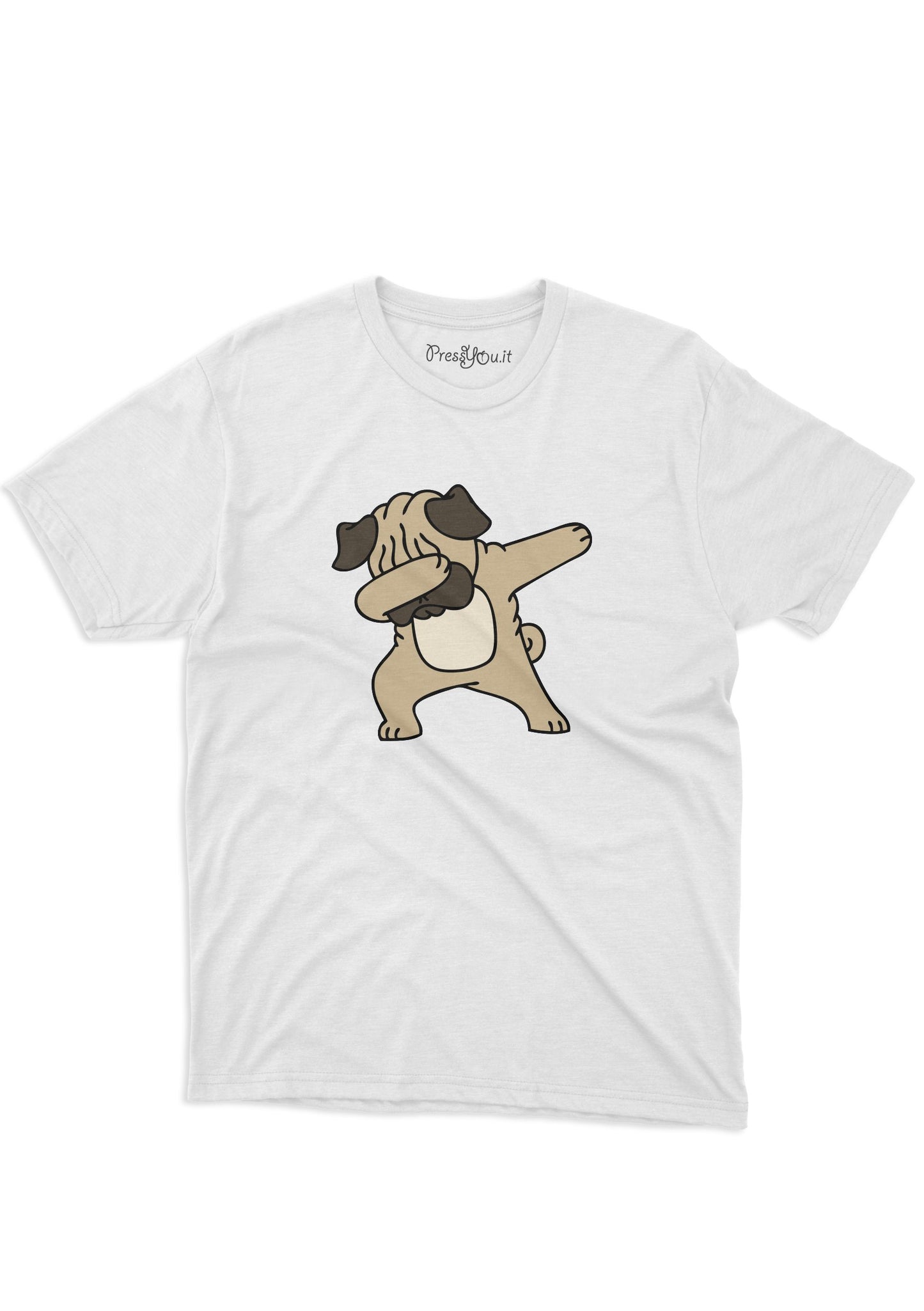 maglietta t-shirt-buldogue dab cane