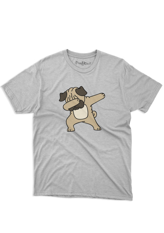 maglietta t-shirt-buldogue dab cane