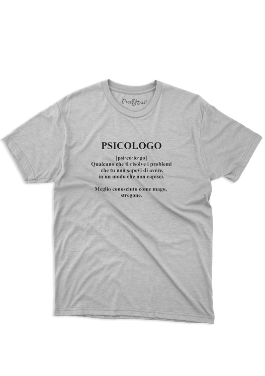 maglietta t-shirt- psicologo dizionario