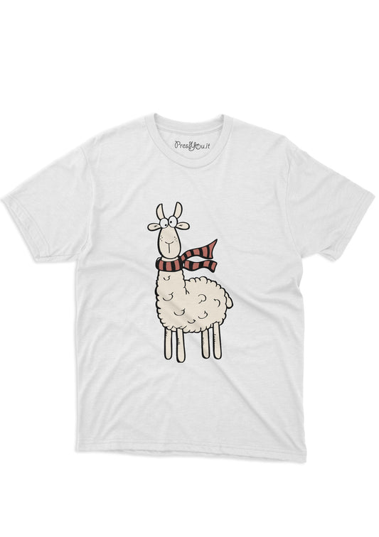 alpaca t-shirt with scarf