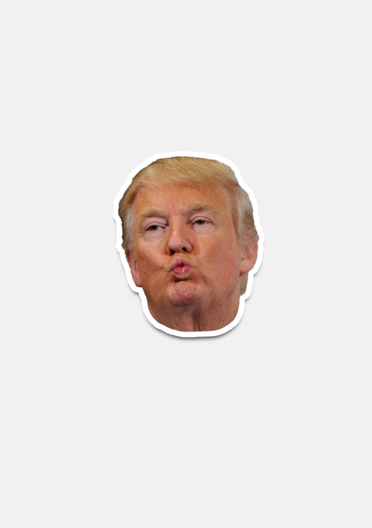 sticker Adesivo- kiss trump