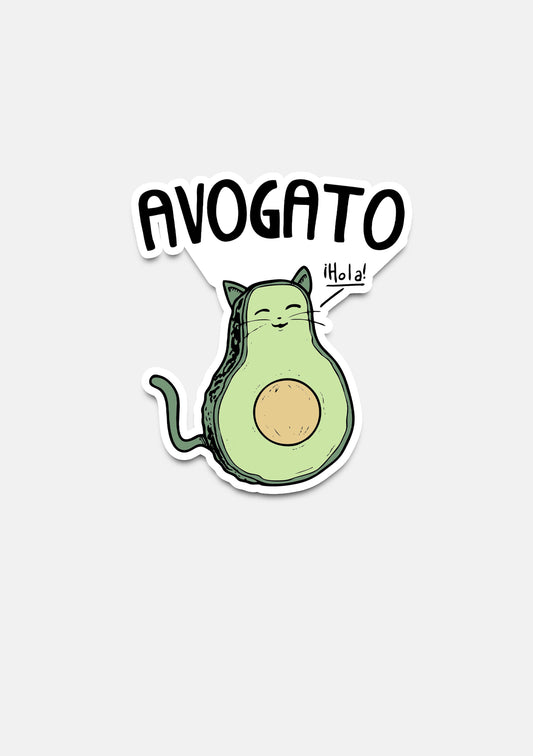 sticker Adesivo- avogatto gatto