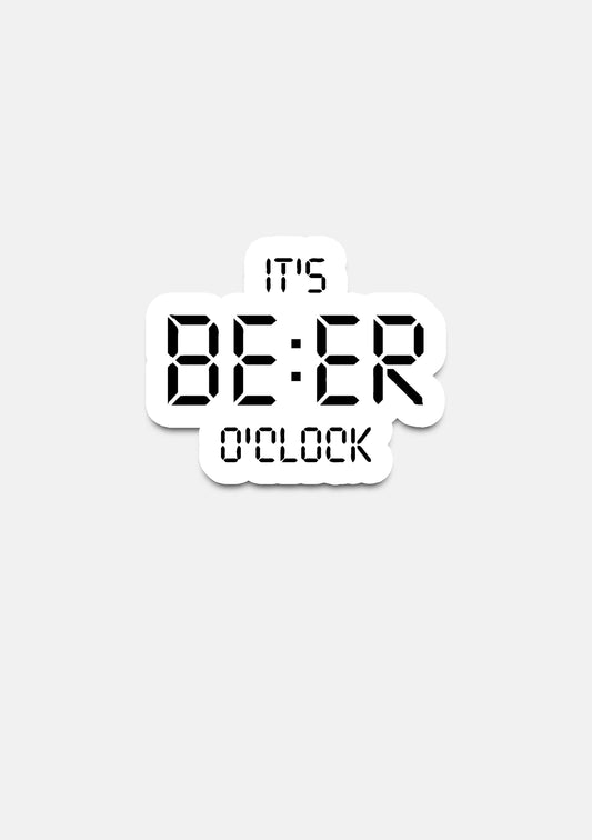 sticker Adesivo- it s beer o clock