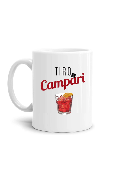 Mug-shot cup in campari
